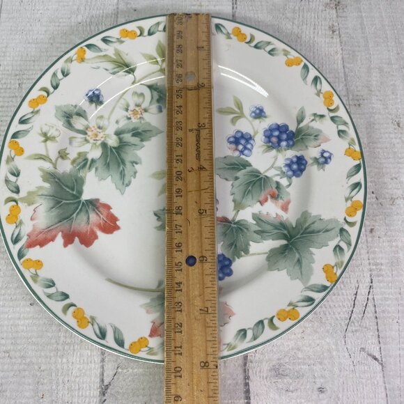 Vintage Julie Pople Avon COUNTRY FRUIT COLLECTION Porcelain Salad Plate Set 4 - Picture 11 of 16